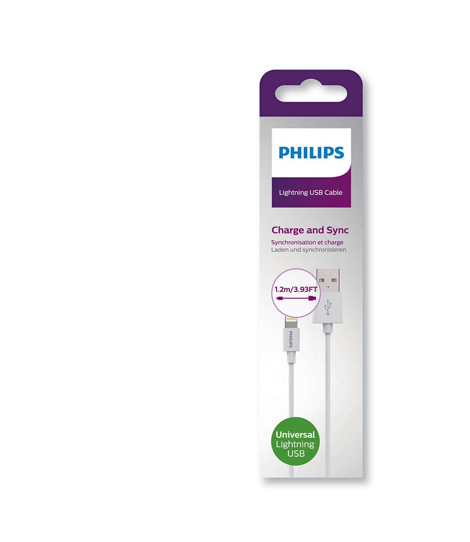 PHILIPS Lightning Charging Cable 1.2m DLC2103V